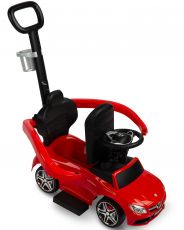Машинка для катання Caretero (Toyz) Mercedes AMG C63 з батьківською ручкою Red